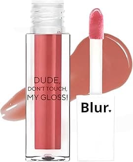 Blur India Dude, Don't Touch My Gloss | Glossy Lip Tint + Oil | Pigmented AF | Juicy, Non-Sticky, Moisturizing | Lip Gloss for Girls and Women |5ml | Peach