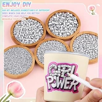 30000Pcs Resin Silver Rhinestones for Bedazzling Crafting with b7000 Jewelry Glue, Bulk Flatback Gems Bedazzler Kit for Crafts Clothes Shoes Fabric Nail Diamond Art, Assorted Size 2/3/4/5/6mm