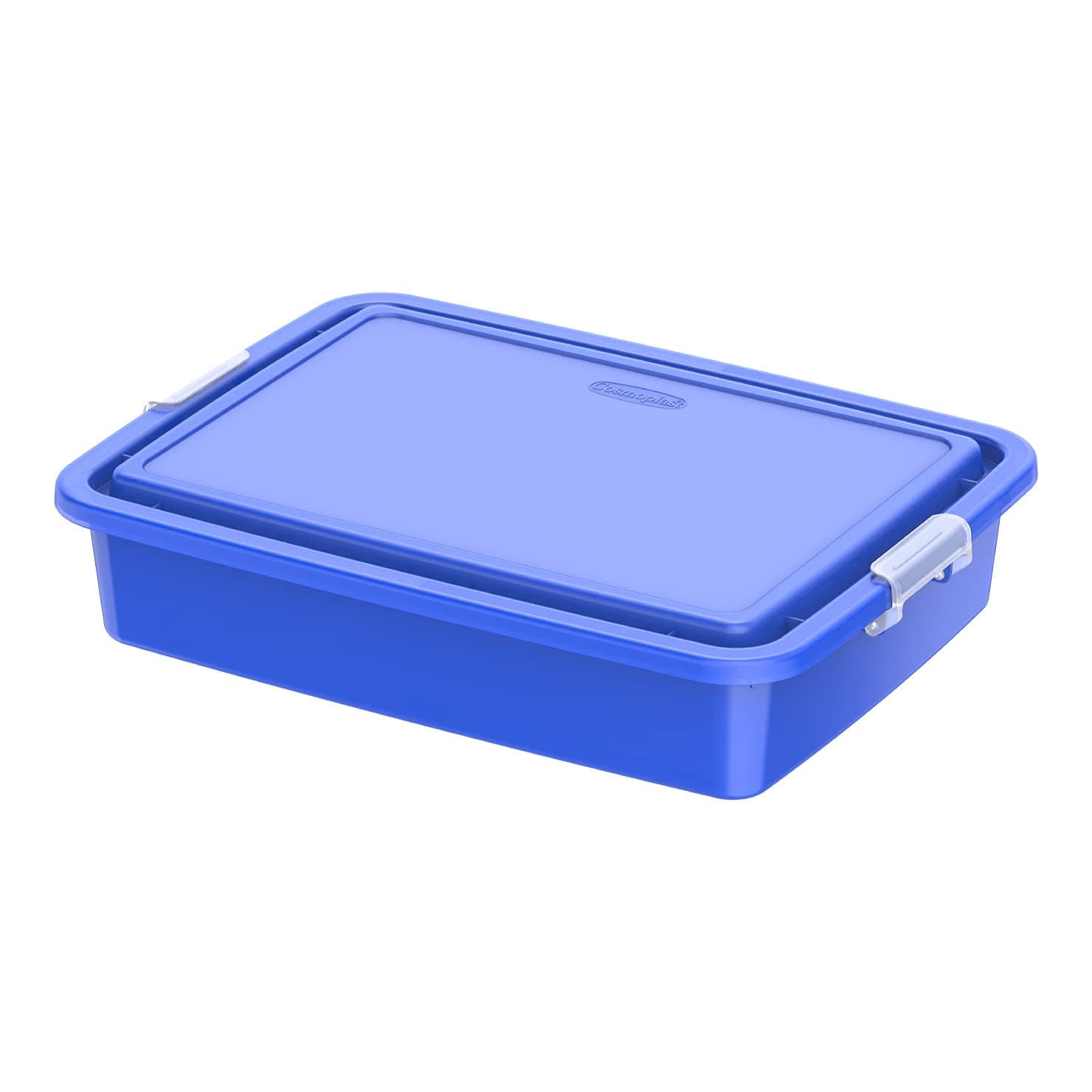 Cosmoplast 15L Lockbox Storage Box, Translucent Blue, L 51 X W 38.5 X H 11 Cm