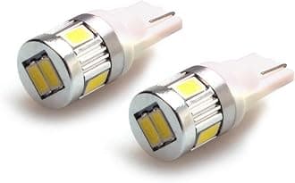 T10 W5W 168 194 12V 6500K Pure White Canbus Error Free LED Car Light Bulb 6X5730SMD (Pack of 2)
