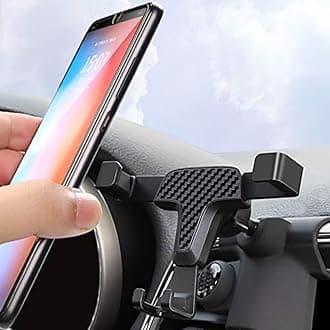 ITrims Car Accessories for Jeep Grand Cherokee 2014-2020 Phone Holder, Aluminum Alloy, Carbon Fiber, Compatible with Smartphones