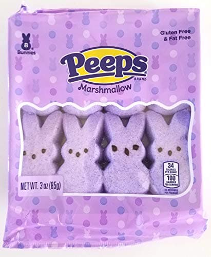 Just Born Peeps (1) Purple Marshmallow Bunny Easter Candy - Gluten Free - 3 oz / 85 g