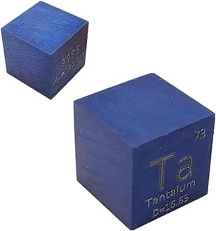 10mm Tantalum Element Cube for Element Collection 0.39" Ta Anodyzing Blue Density Cube Periodic Table Collect DIYs Biz Gift