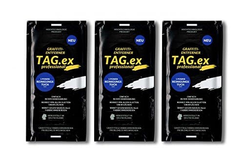 Graffiti Remover TAG.ex, 3 Wipes, Wet Wipes for Graffiti Removal