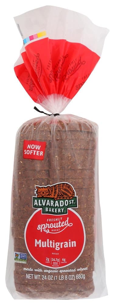 Alvarado Street Bakery Organic Sprouted Wheat Multi-Grain Bread, 24 Ounce -- 6 per case.