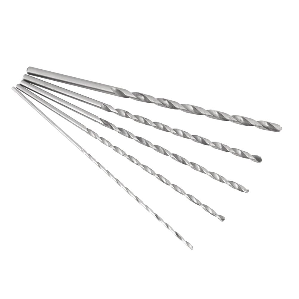 - 5PCS Extra Long High Speed Steel Drill Bit Sets Straight Shank Drill Bit Tool Wood Drill Bit Set Diameter 2-5mm Length 150mm / 5.9in
