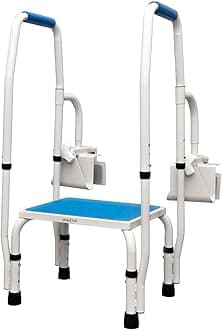 Step2Tub Shower Steps for Seniors - Bathtub Step in Assistance for Elderly - Adjustable, Non-Slip Step Stool with Handle for Elderly - Stainless Steel Bathtub Safety Step