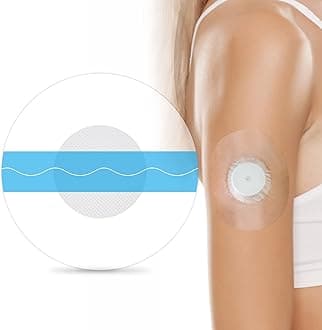 40Pack Latex-Free Medical Adhesive Patches for Freestyle Libre 2/3-Precut CGM Tape with No Glue On The Center Waterproof and Strong Stick for Long Stay