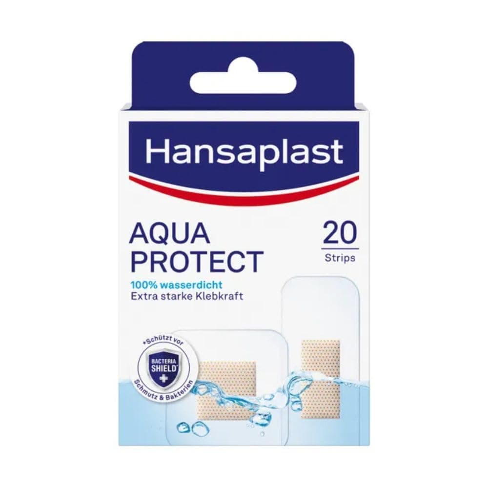 Hansaplast Aqua Protect Plasters - Waterproof Wound Plasters with Extra Strong Adhesion, Ideal for Showering, Swimming & Bathing (20 Strips)