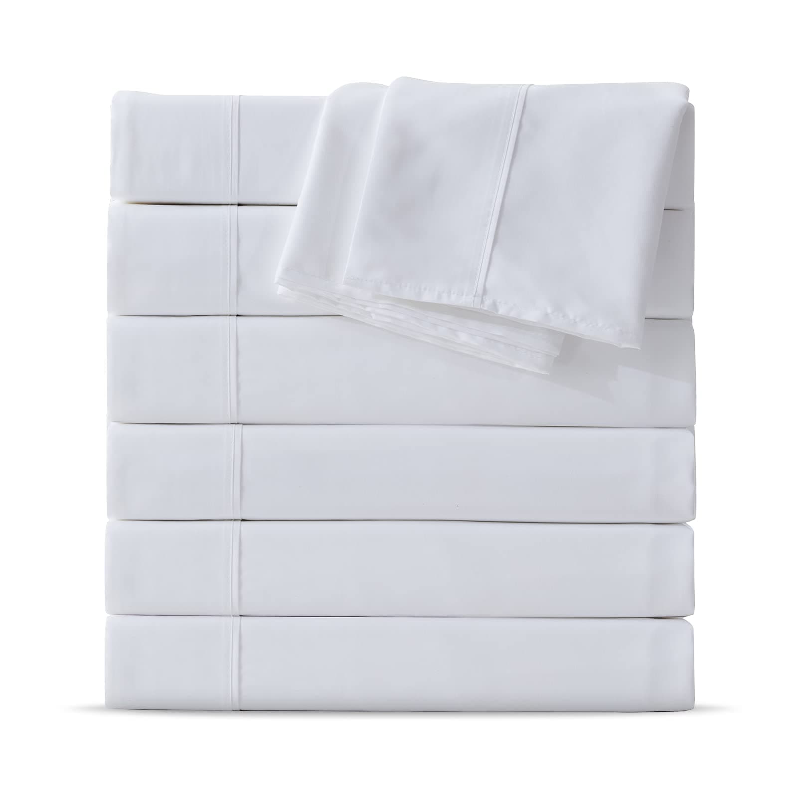 Maple&Stone Twin Flat Sheets Only, Pack of 6, Soft Microfiber Bedding Sheets for Home, Salons, Hotels, Bulk Flat Sheets Only Twin Size