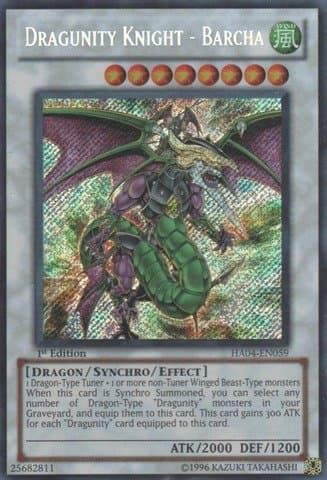 YU-GI-OH!Dragunity Knight - Barcha (HA04-EN059) - Hidden Arsenal 4: Trishulas Triumph - 1st Edition - Secret Rare