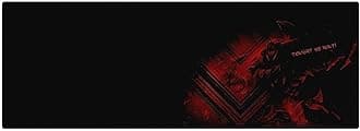 Long Mouse pad Extended XXL Gaming Mouse Pad Non-Slip Rubber Base XXL Size Special Treated Textured Weave with Precision Control (Black & Red Design)