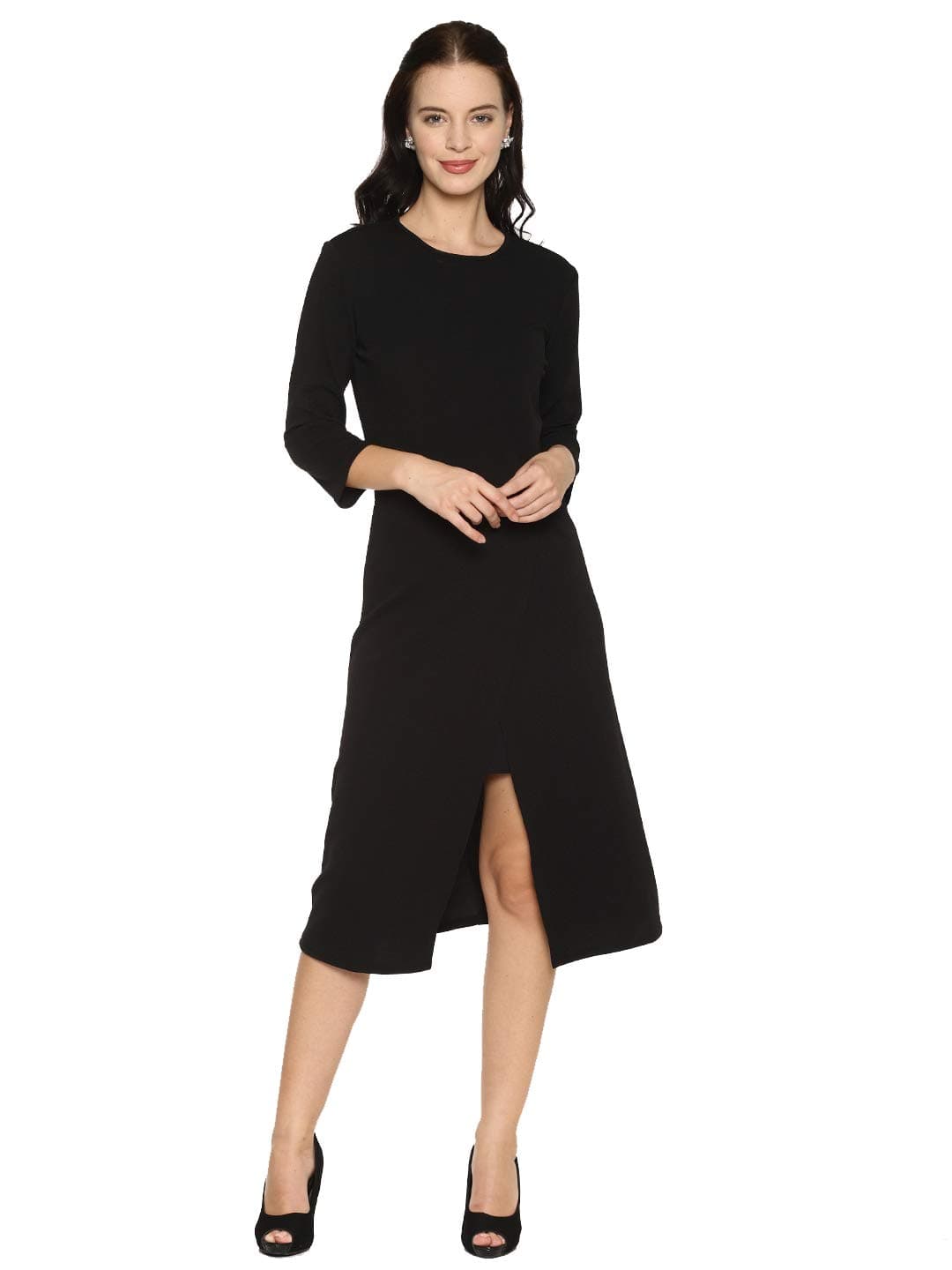 AARA Women's A-line Knee-Long Dress
