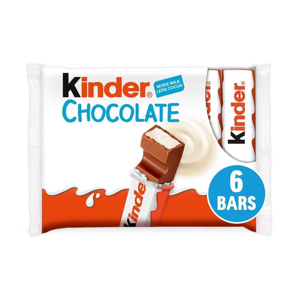 Kinder Milky Chocolate Snack Bars Medium 6 x 21g
