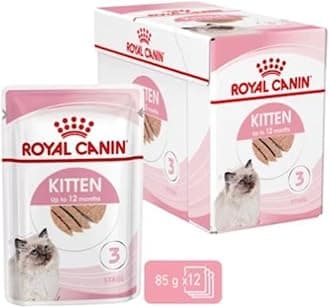 Royal Canin Third Stage Kitten Food, 85 Grams, Pack of 12 Sachet, Wet Food containing Antioxidants & Vitamins, Supports Brain Development, Promotes Strong Immune System