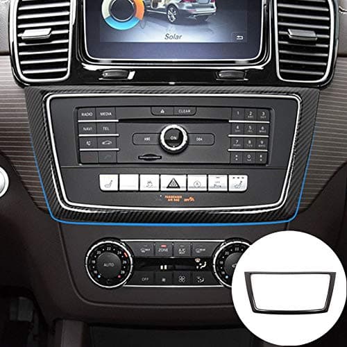 ABS Carbon Fiber Style Center Console CD Frame Trim Cover 1pcs for Mercedes-Benz GLE W166 Coupe C292 2015-2019