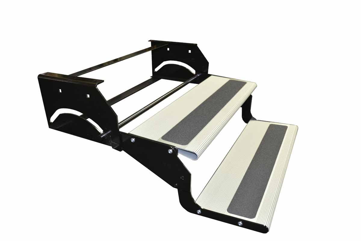 RV Motorhome Camper Trailer 24" Double Step / 12" Drop/Aluminum Steps