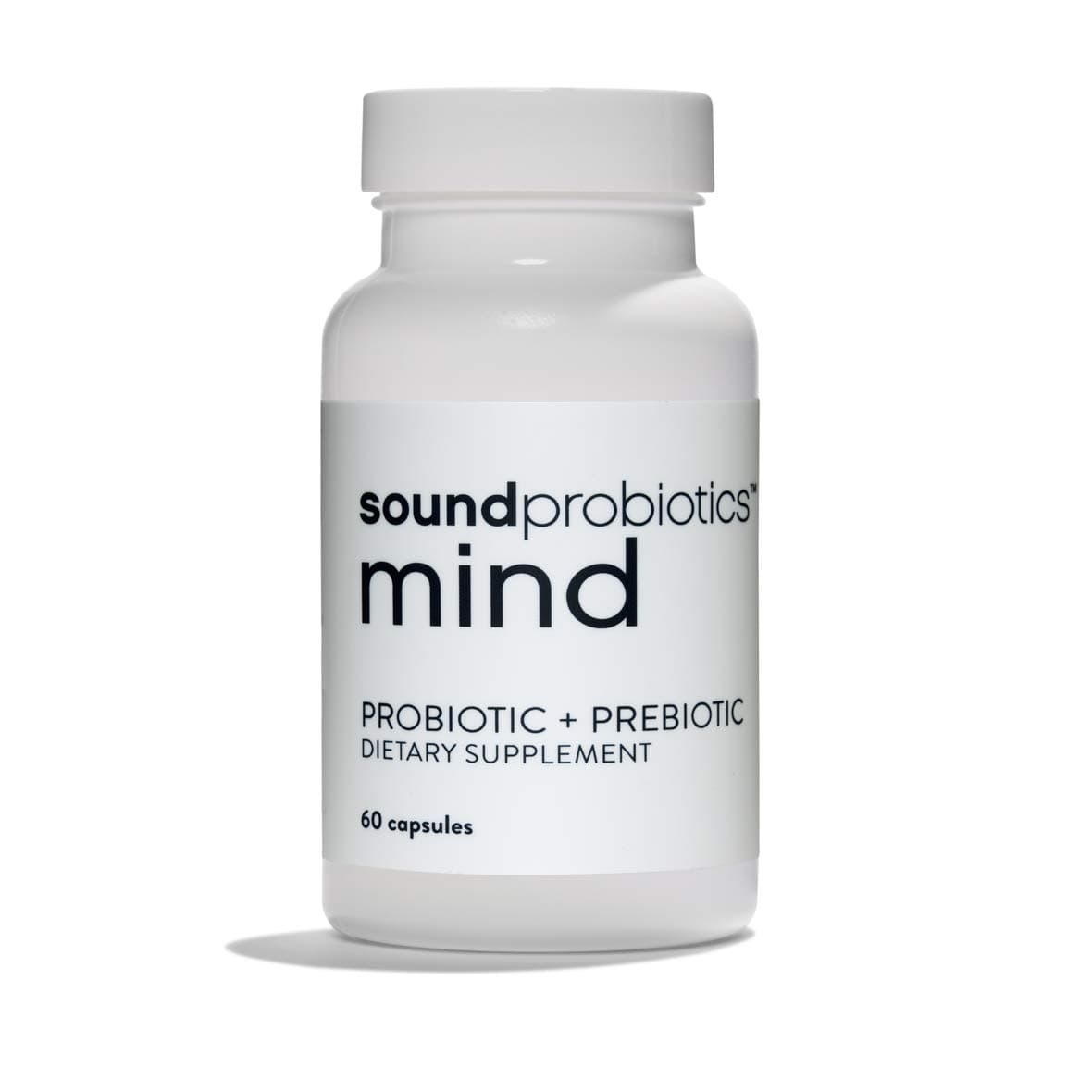 Sound Probiotics Mind - High Potency (12 Billion CFU) Probiotics Supplement for Maintaining Healthy Mood - Prebiotic + Probiotics for Women & Men - 60 Count