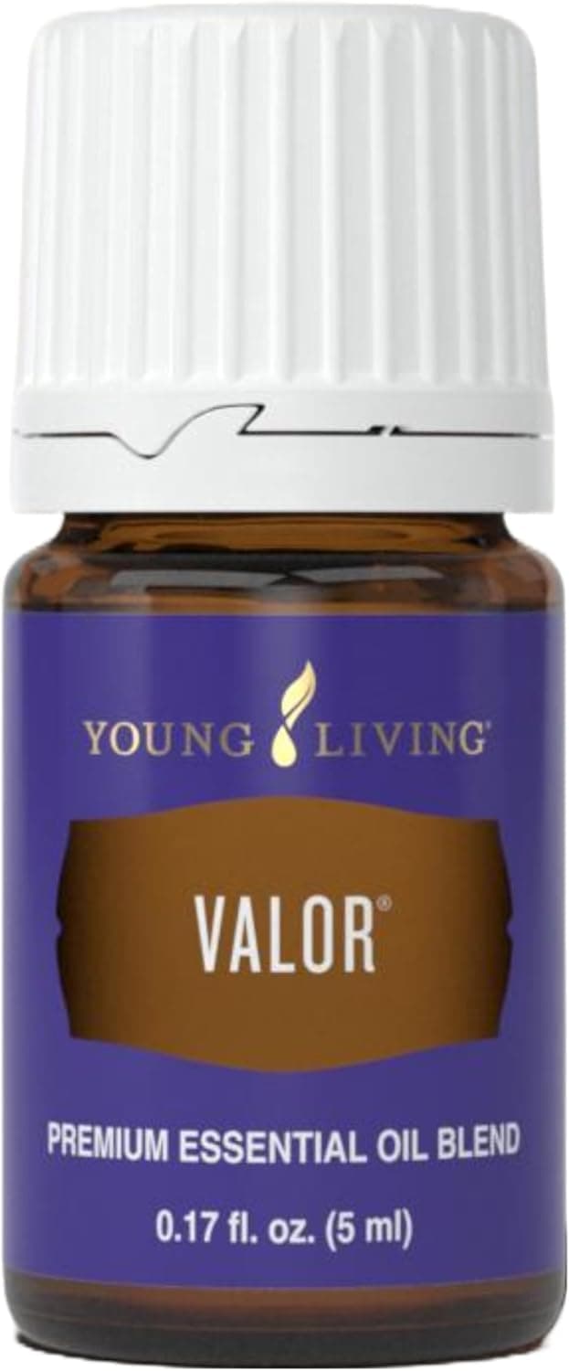 Young Living Valor Essential Oil - Empowering Blend with a Harmonious Blend of Black Spruce, Blue Tansy, Camphor Wood, Geranium, and Frankincense - 5ml Bottle for Courage and Confidence