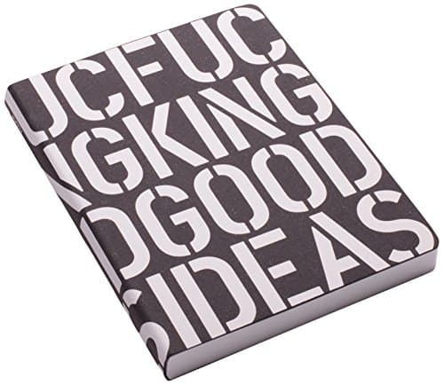 nuuna Graphic L Fing Good Ideas Design Bonded Leather Notebook - White