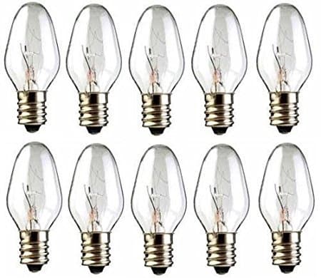 10-Pack 10 Watts Bulbs for Scentsy Plug-in Nightlight Warmer Wax Diffuser, 10W 130 Volt Long Lasting 2500 Hours