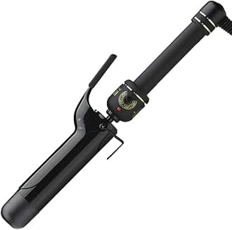 Hot Tools Professional Black Gold Curling Iron/Wand for Long Lasting Curls, 1 1/2 Inches