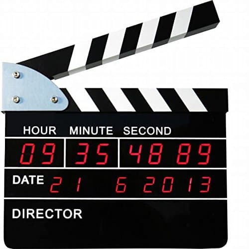Balvi Red Cinema Clapperboard Wall Clock 18.5 x 22.5 x 2.5 cm