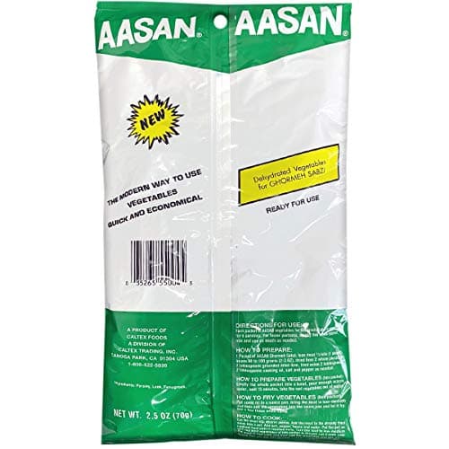 AASAN Ghormeh Sabzi (Dehydrated Vegetables) 2.5 oz - Pack of 6