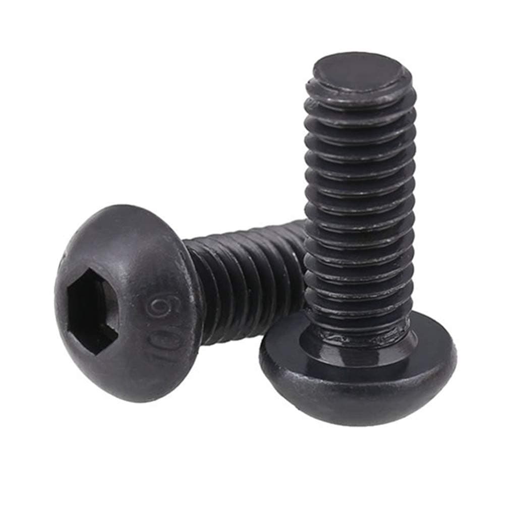 FullerKreg M6-1.0 x 16mm ISO 7380 Hex Drive Class 10.9 Black Oxide Finish Alloy Steel Button Socket Cap Screw (Pkg of 50)