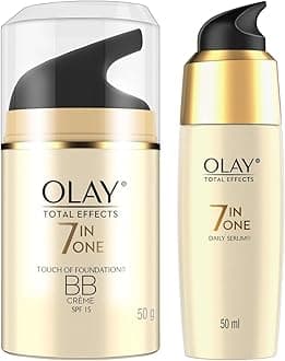 Serum Total Effects 7 in 1, Anti-Ageing Smoothing Serum, 50 ml And Olay Day Cream Total Effects 7 in 1 BB Cream SPF 15, 50g