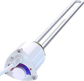 Electric Immersion Heater GR for Boiler, Electric Water Heater with Thermostat, Heating Element Plug and Water Temperature Controller - 230 V, 1500 W, 5/4", White