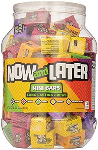 Now & Later Classic Mini Bars - 60.7oz Jar - Pack of 2