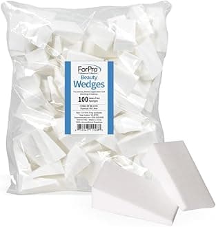 Beauty Wedges, Latex Free Foam Sponges, Makeup Blenders for Powder and Liquid Makeup, 100-Count