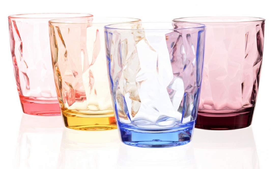 Plastic Tumblers Drinking Glasses Set Unbreakable Kids Plastic Cups Reusable Children’s Water Juice Glassware Drinkware