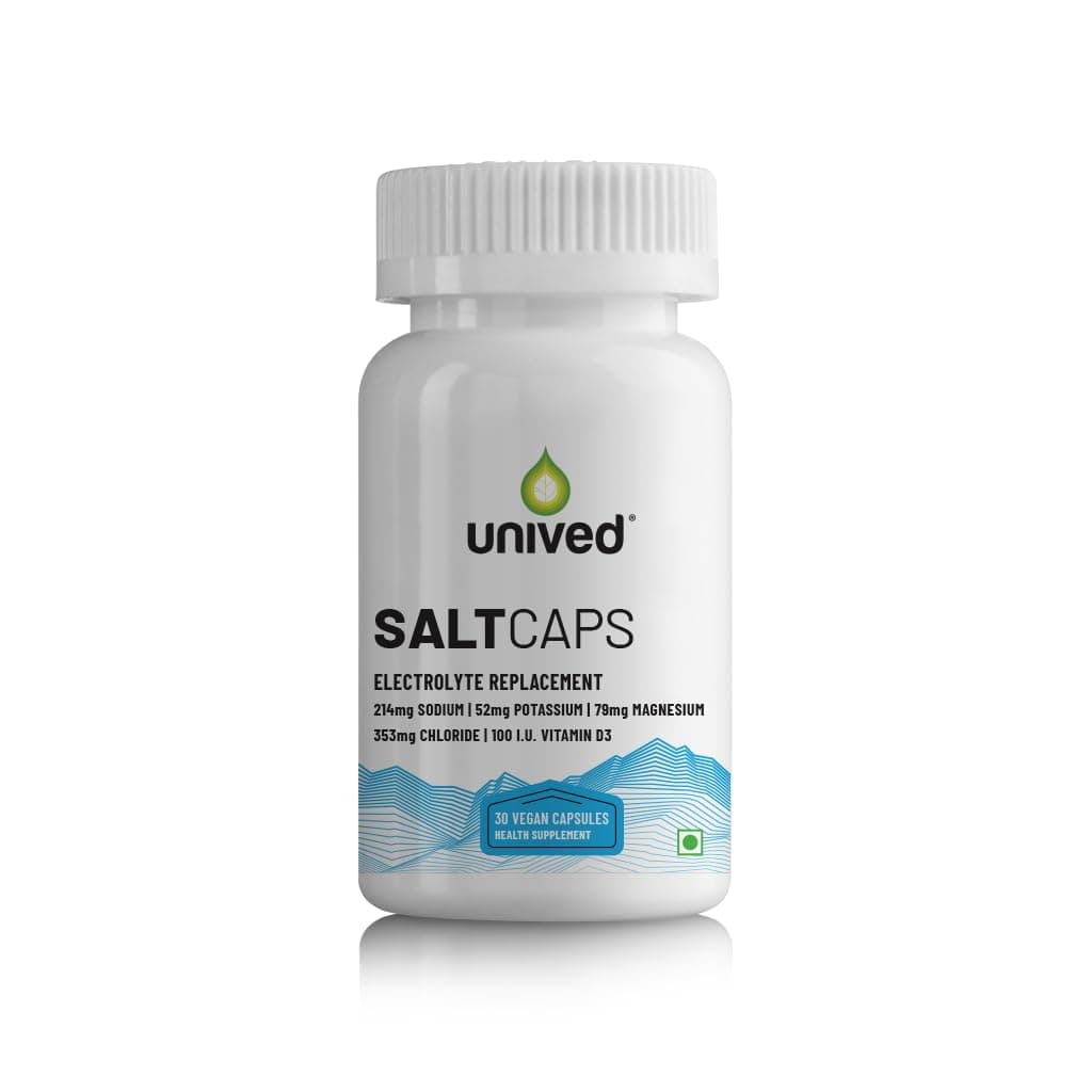 Salt Capsules, Electrolyte Replacement for Runners, Cyclists, and Athletes from other Sports (30 Caps)