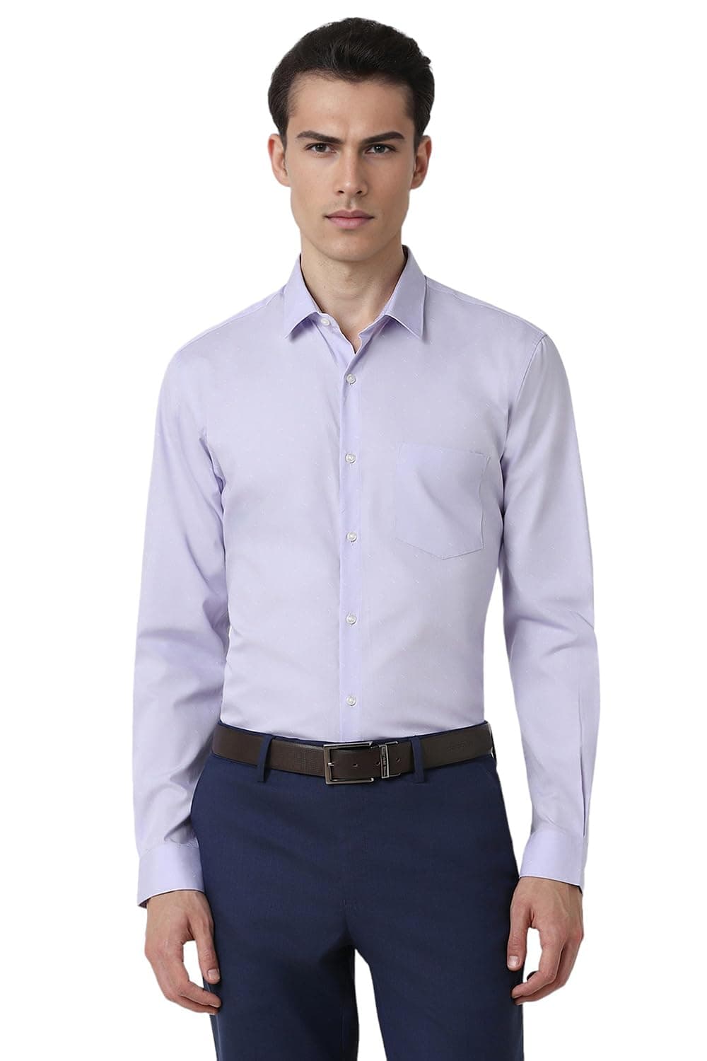 Peter EnglandSlim Fit Small Ditsy Printed Full Sleeve Shirt