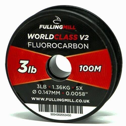 Fulling Mill NEW FLUOROCARBON V2 WORLD CLASS TIPPET LEADER- 100M SPOOL