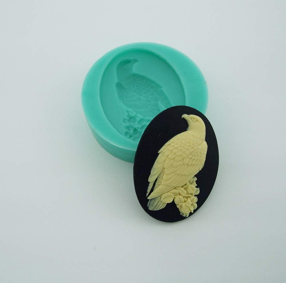 Findings Stop Brand Silicon Mold Eagle on a Branch Flexible for Crafts, Jewelry, Resin, Scrapbooking, Polymer Clay.