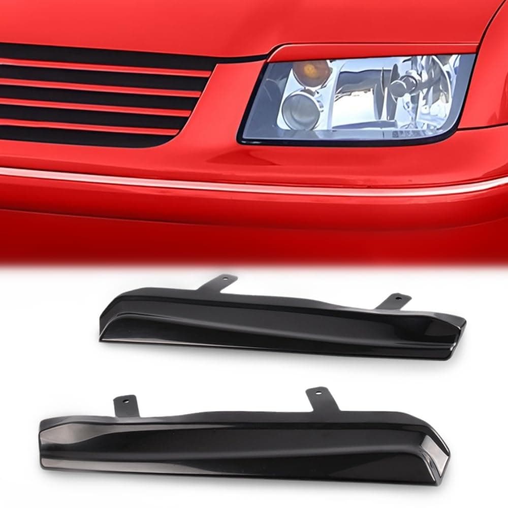 PIT66 Headlight Eyebrows Eyelids Trim Cover Compatible with VW Jetta MK4 1999-2005 Headlight Cover