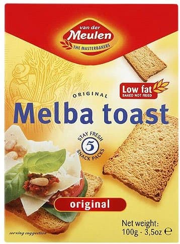 Van Der Meulen Melba Toast Original 200G