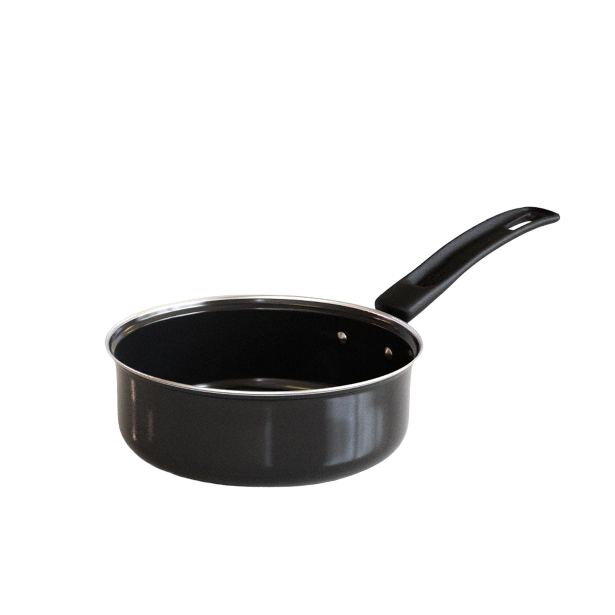 The Earth Store EcoLuxe Small Saucepan for Tea Milk and Chai Pan Induction Base and Gas Stove T Pan (patila)|Tea/Milk Boiling Pot Vessel | mini Sospan with Bakelite Handle 950 ML Capacity 16cm, Black