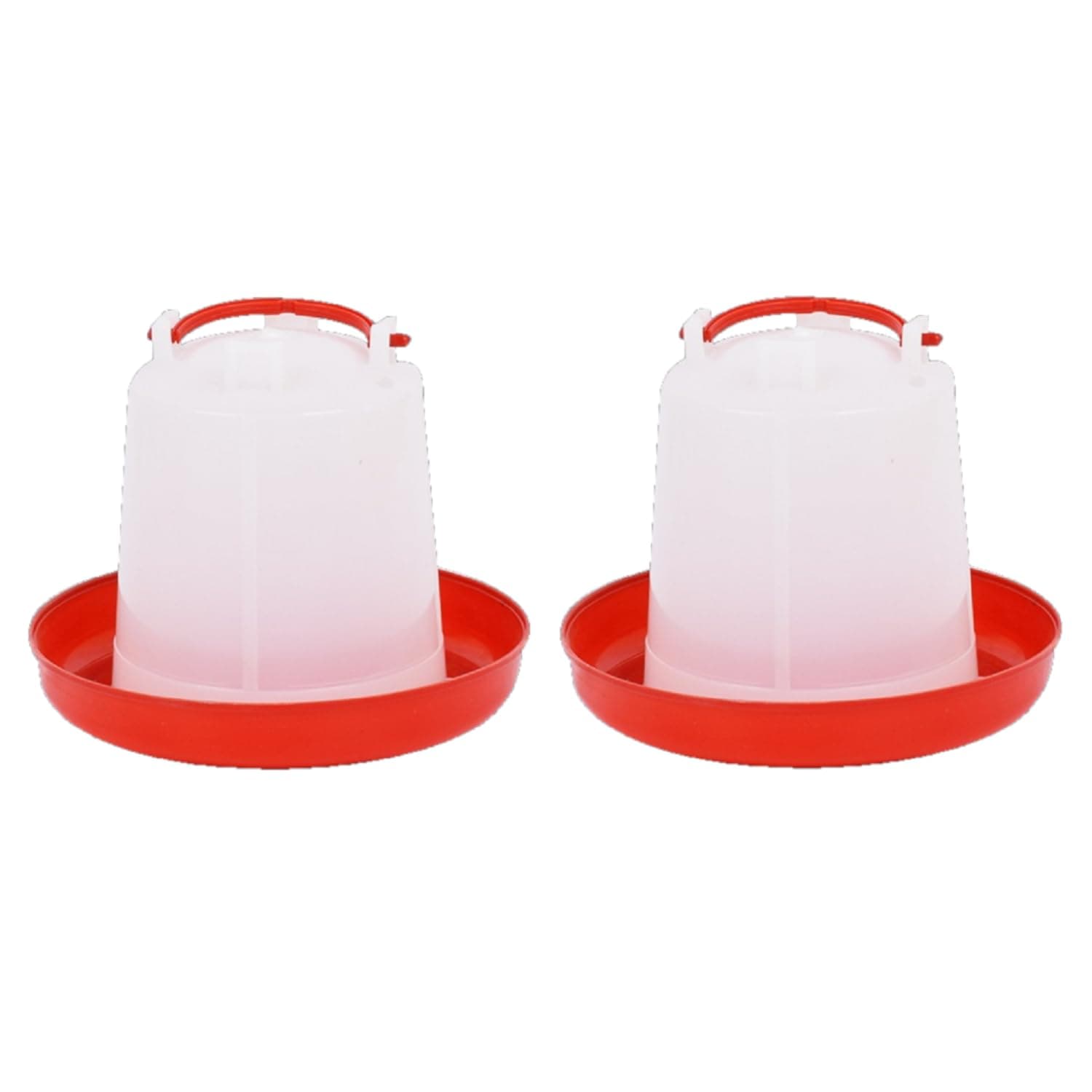 2 Pieces Chicken Drinker Feeder Poultry Drinker Chicken Drinker Chick Water Feeder for Farm, 1.5L