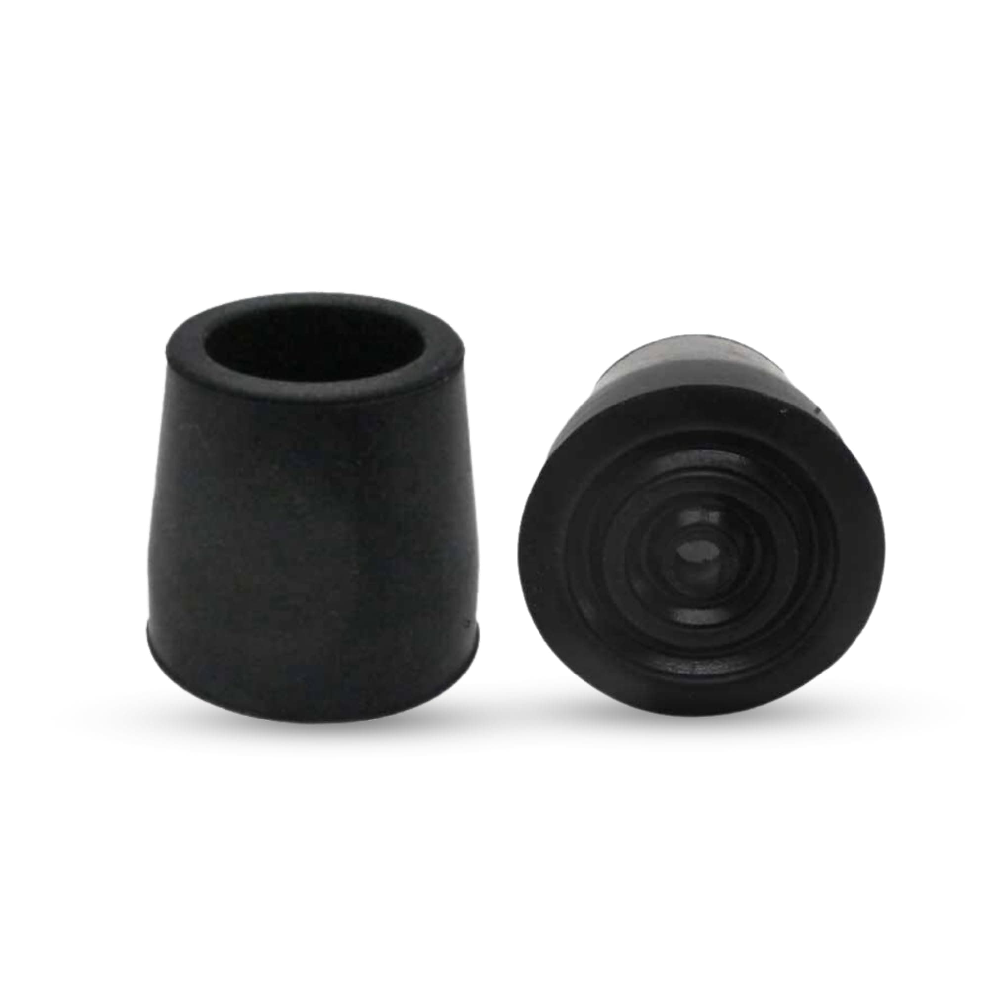 Durable Cane Walker Tips - (Pack of 2) - 1" inch with Metal Insert for Enhanced Stability - Non-Slip, Shock-Absorbing Rubber Replacement for Safety & Comfort.