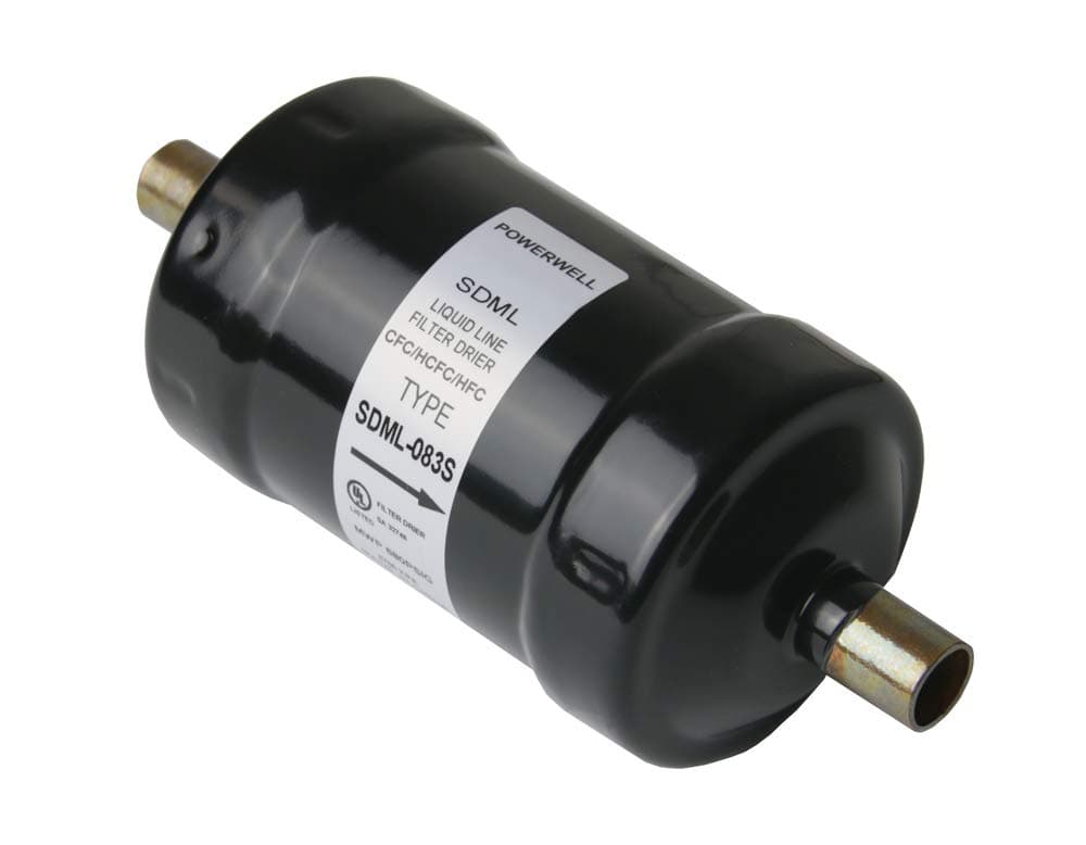 Refrigerant Filter Dryer Liquid Line 3/8 Sweat SDML-083S for HFC CFC HCFC Straight Cool Air Conditioners from 1 to 5 Tons