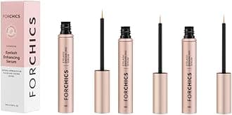 ForLash by ForChics: 3 Pack Ultimate Hormone- Free Eyelash Growth Serum for Enhanced Fuller, Thicker, Longer Lashes - Regrowth Booster, Organic Formula, Vegan & Cruelty-Free
