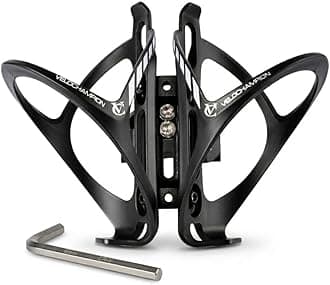 VeloChampion Universal Bike Water Bottle Holder | Behind Seat Triathlon & Road Cycling Hydration Mount | Holds 1 or 2 Bottles up to 750ml & CO2 Cartridge | Fits Saddle Rails 50-80mm (Premium)