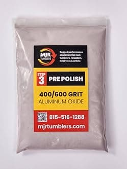 2lb of MJR Tumblers Premium 400/600 Pre-Polish Aluminum Oxide Rock Polishing Grit for Step/Stage 3, MJR Tumblers is a Disabled and Veteran Owned Company Proudly Located in USA