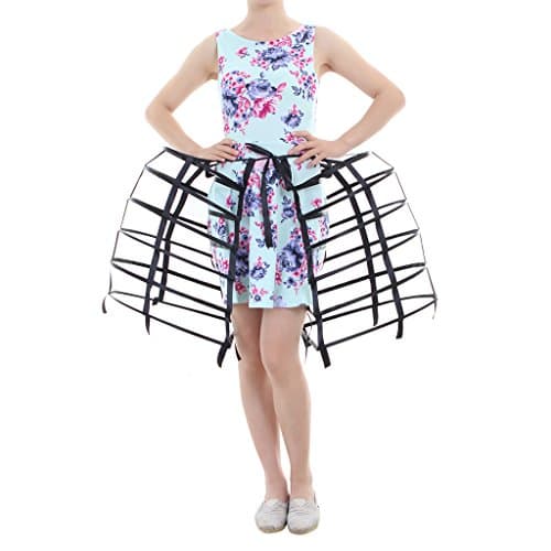 DUNHAO COS Women's Double Victorian Pannier Bustle Cage Underskirt
