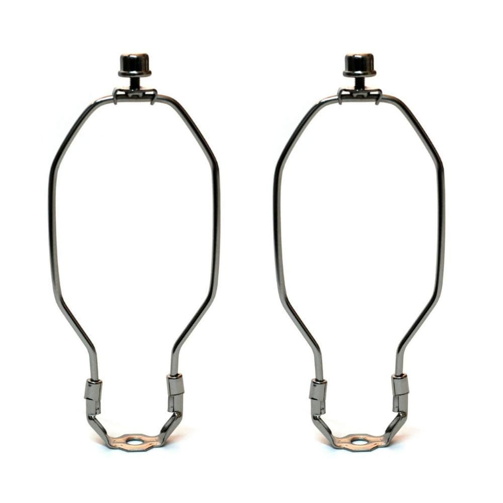 I Like That Lamp Nickel Silver Harp Set - Attachment for Table and Floor s, Includes Harp, Saddle (Base) and Finial 10' - 2 pack Nickel 0