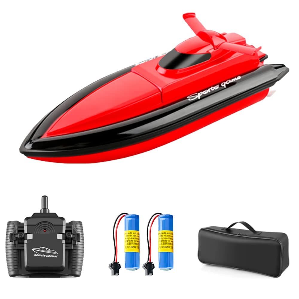 800 Remote Control Boats 2.4G 20km/h RC Boat RC Toy Gift for Kids Adults Boys Girls with Bag 2 Battery